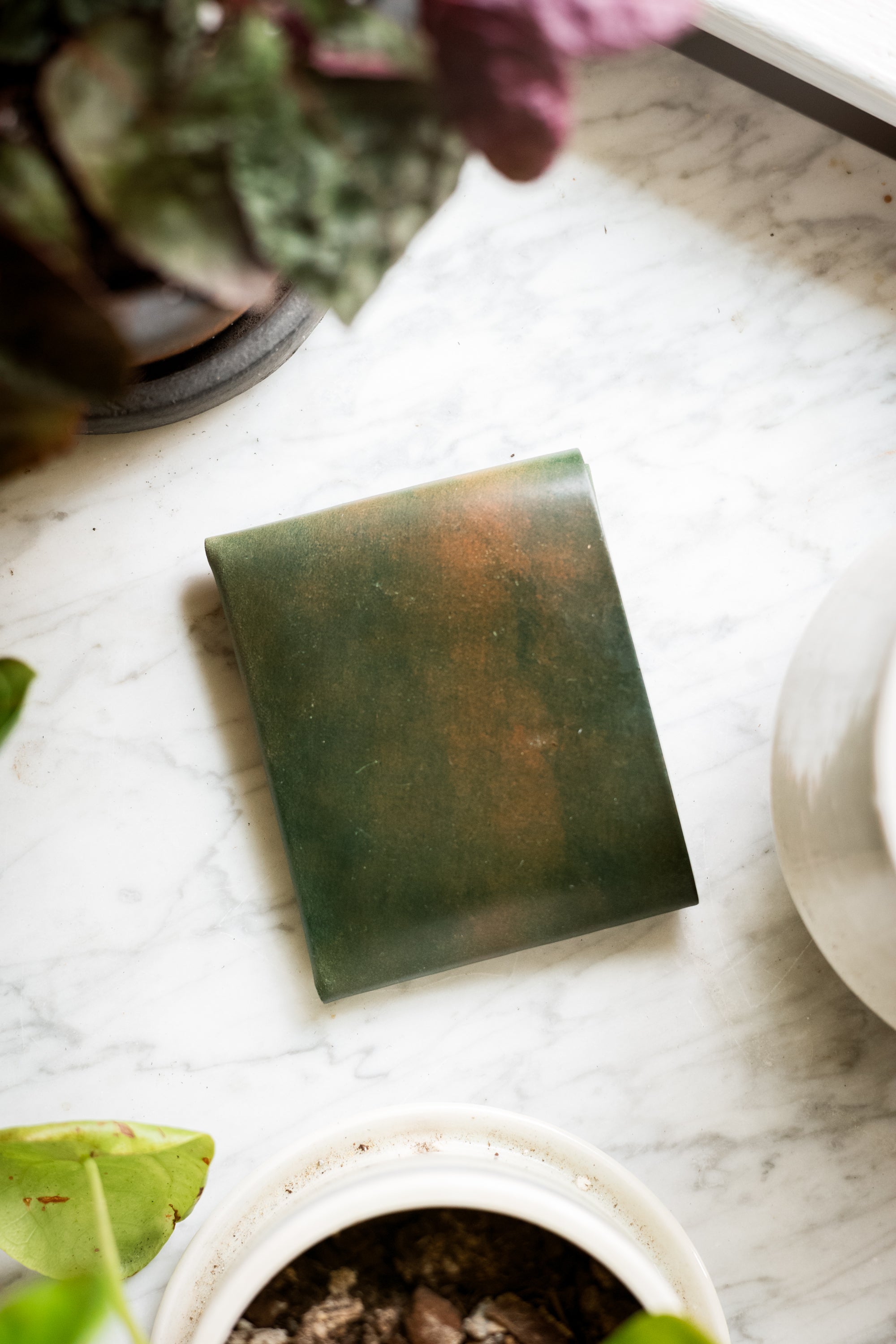 Johnny Wallet - Green Marbled Horween Shell Cordovan