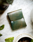 Johnny Wallet - Green Marbled Horween Shell Cordovan