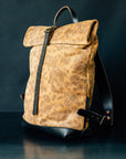 Leather Ruck Sack - Slouchy Caravaggio Camo Suede