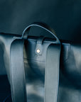 Leather Ruck Sack - Horween Dark Navy Tumbled Essex