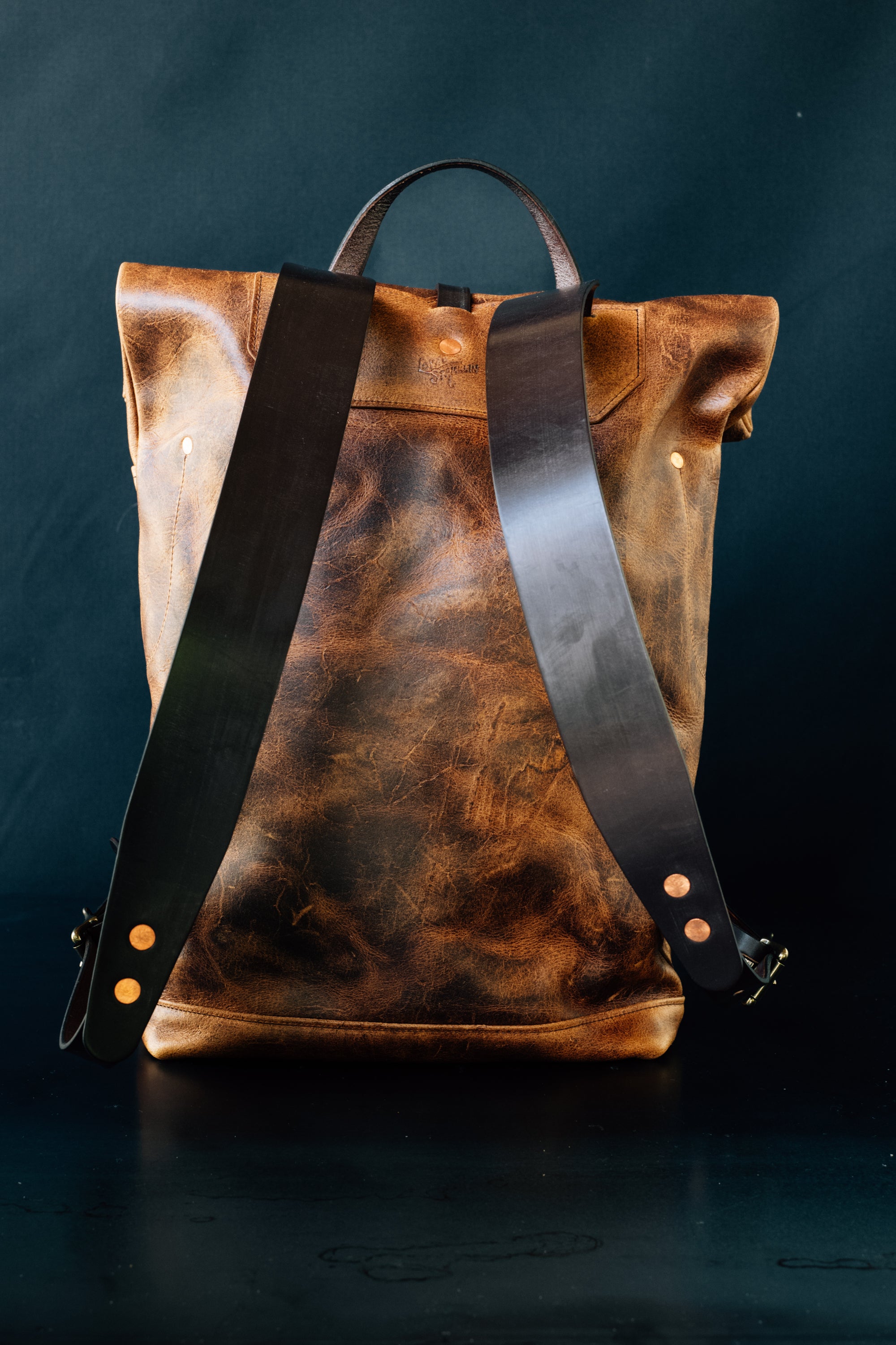 Leather Ruck Sack - CF Stead Waxed Flesh-out Suede