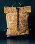 Leather Ruck Sack - Slouchy Caravaggio Camo Suede