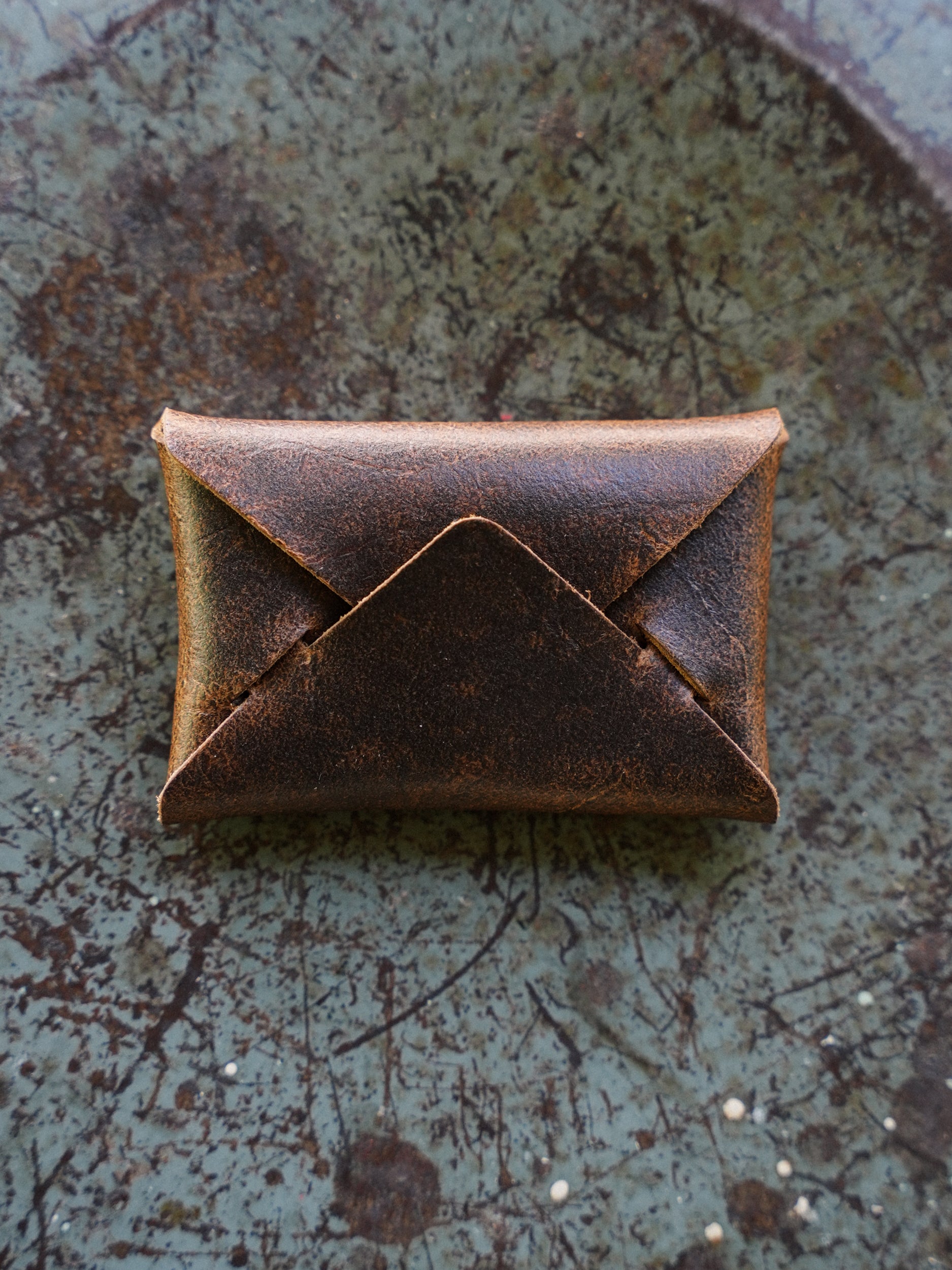 Envelope Wallet - CF Stead Waxed Flesh-out Suede