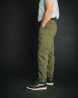 Work Trouser - 15oz Nihon Menpu Olive Selvedge Denim - Size 34 waist