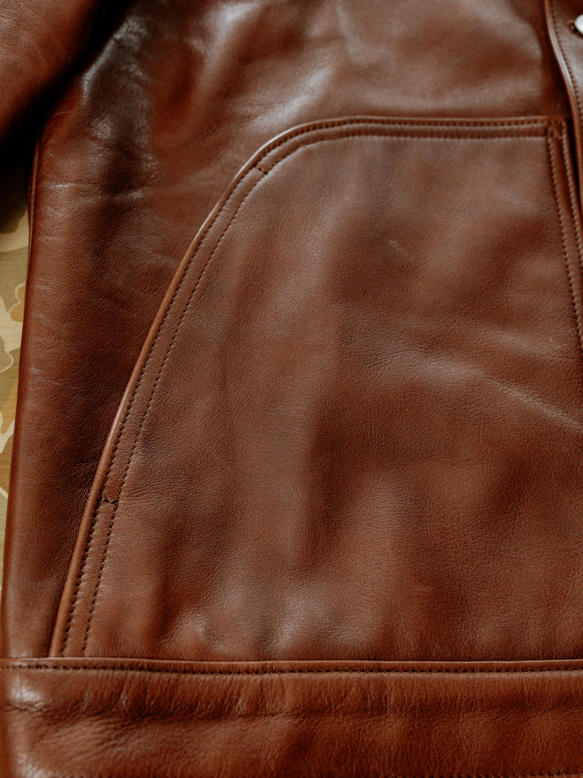 Wayman Jacket - Brown Italian Calfskin Leather - Preowned - XL