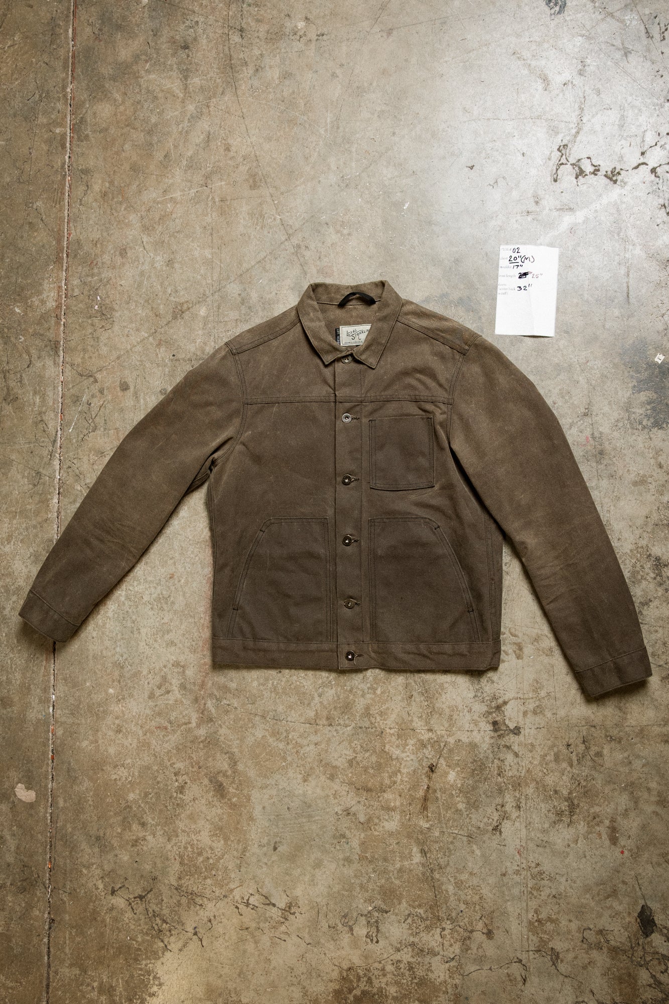 Wayman Jacket - British Millerain Waxed Canvas - medium - stain