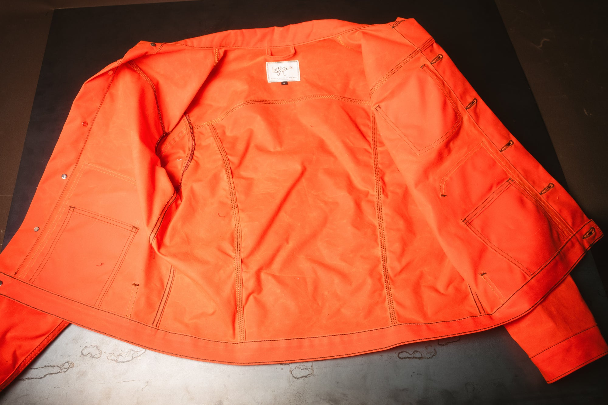 Wayman Jacket - Safety Orange - Waxed Canvas - Medium - Experiment