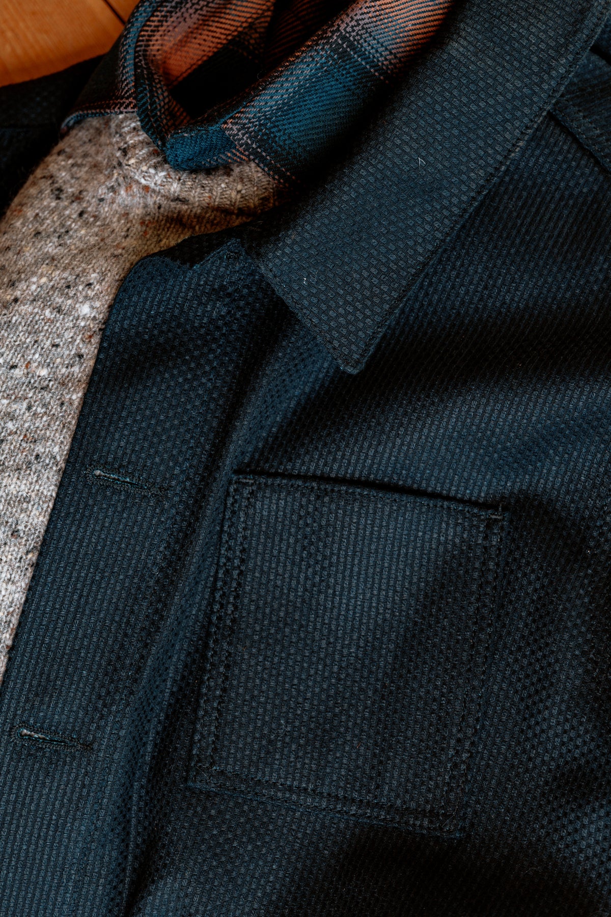 Amos Chore Coat - 12oz Indigo Sashiko