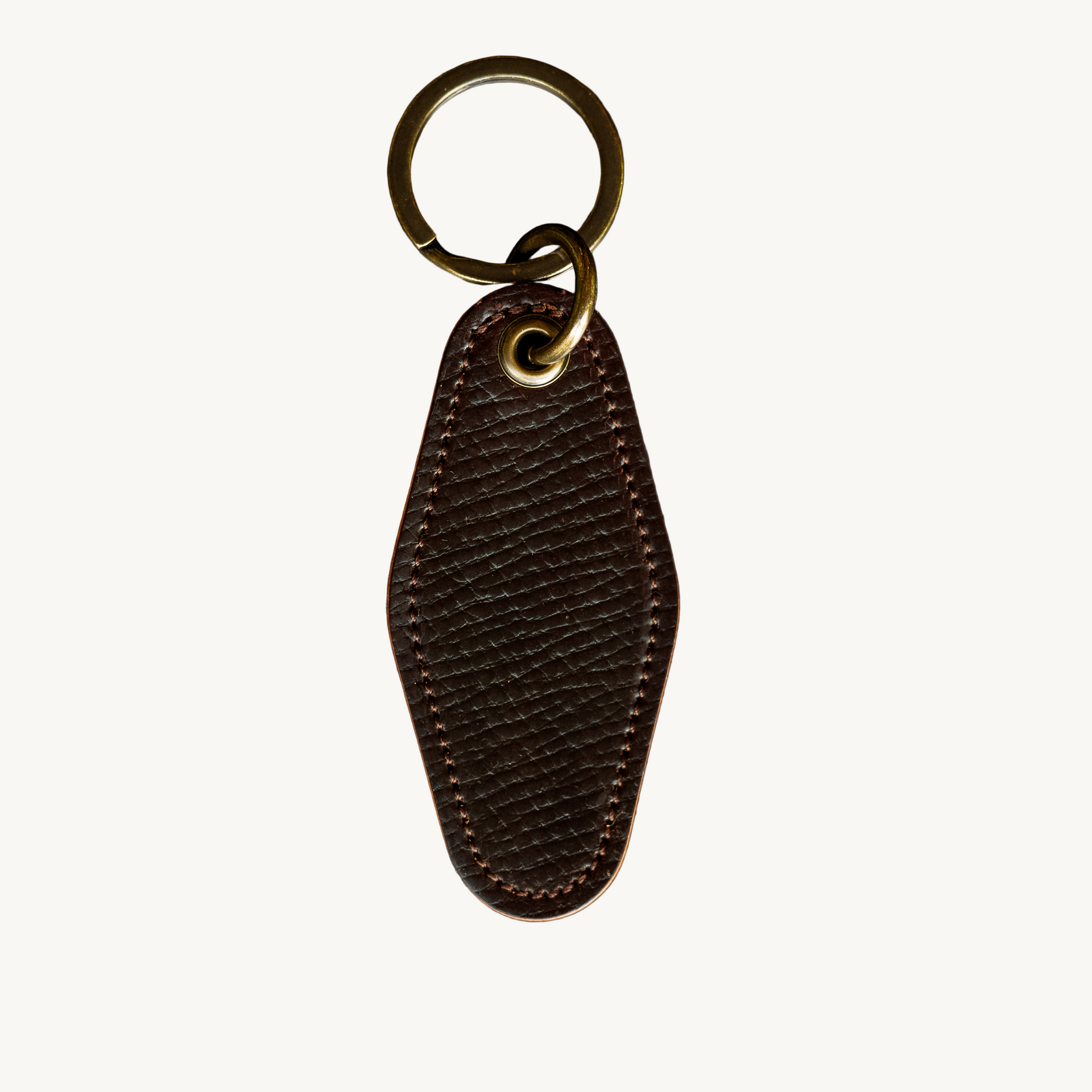 Motel Key Ring Dark Cognac Hatchgrain Shell Cordovan
