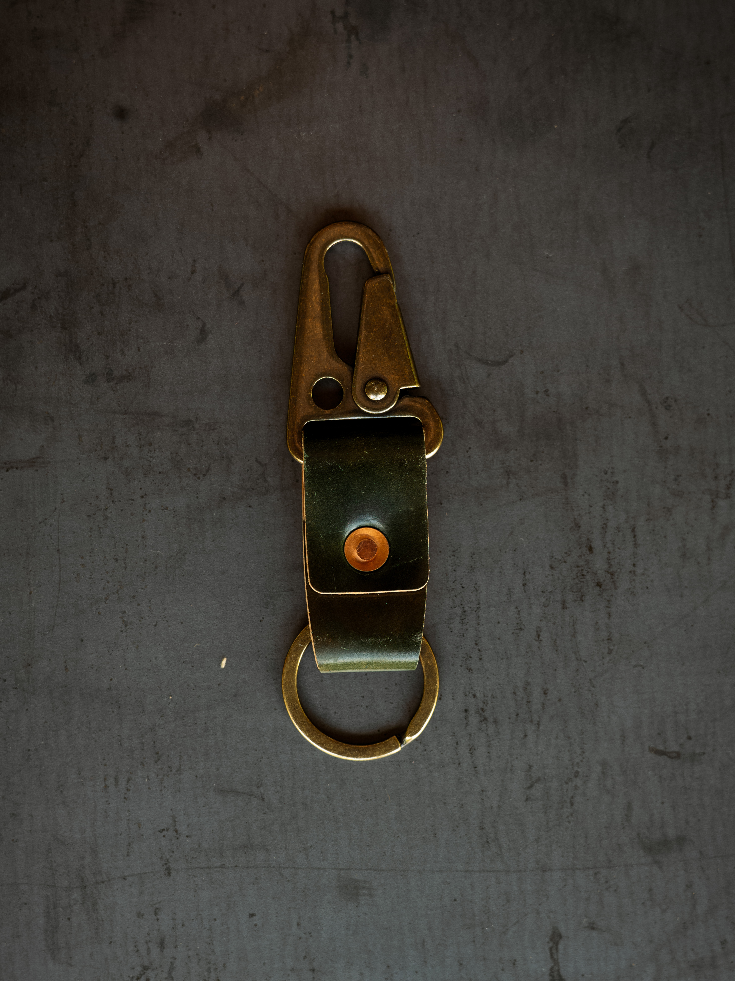 Key Clip - Marbled Shell Cordovan