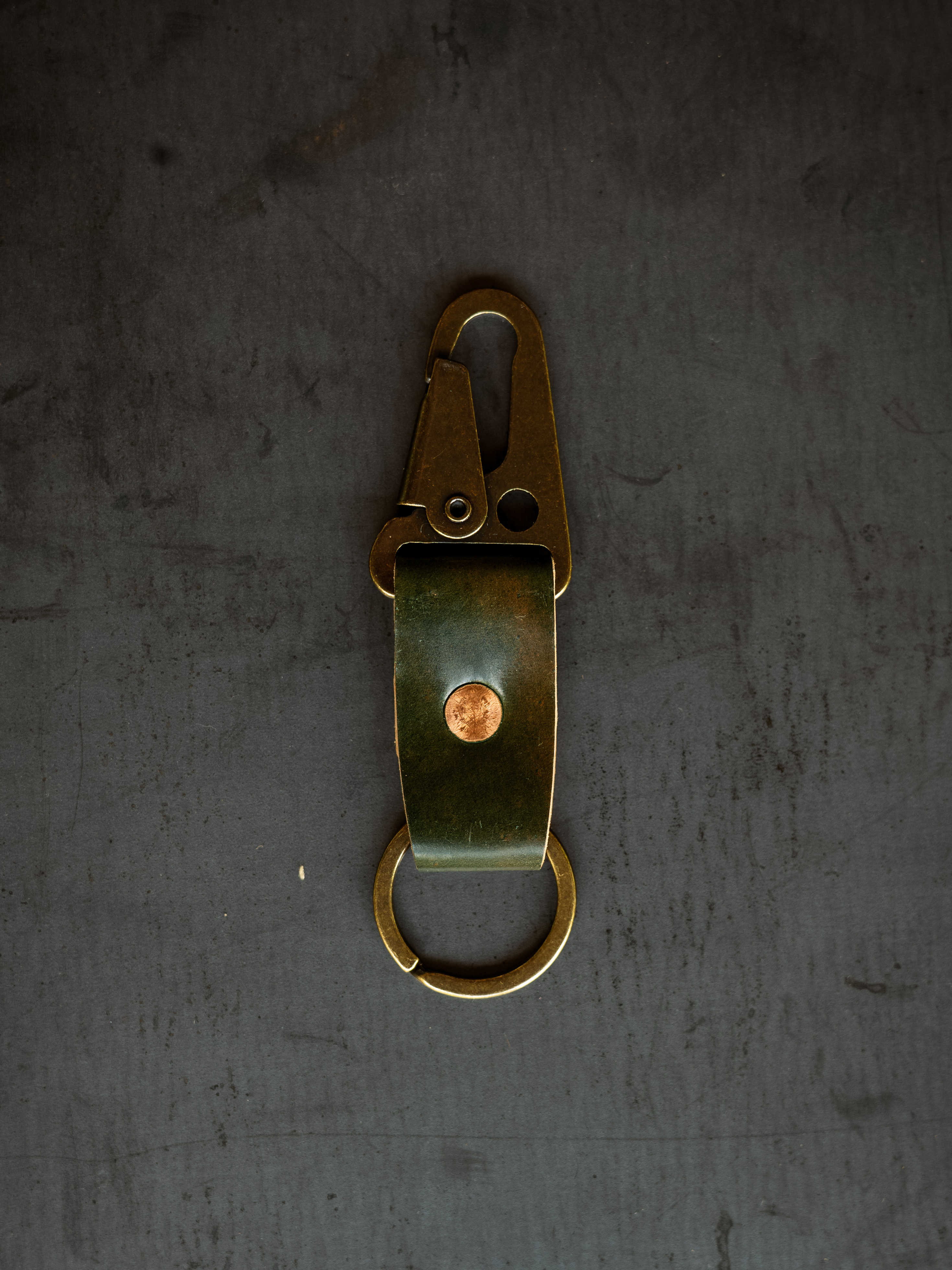 Key Clip - Marbled Shell Cordovan