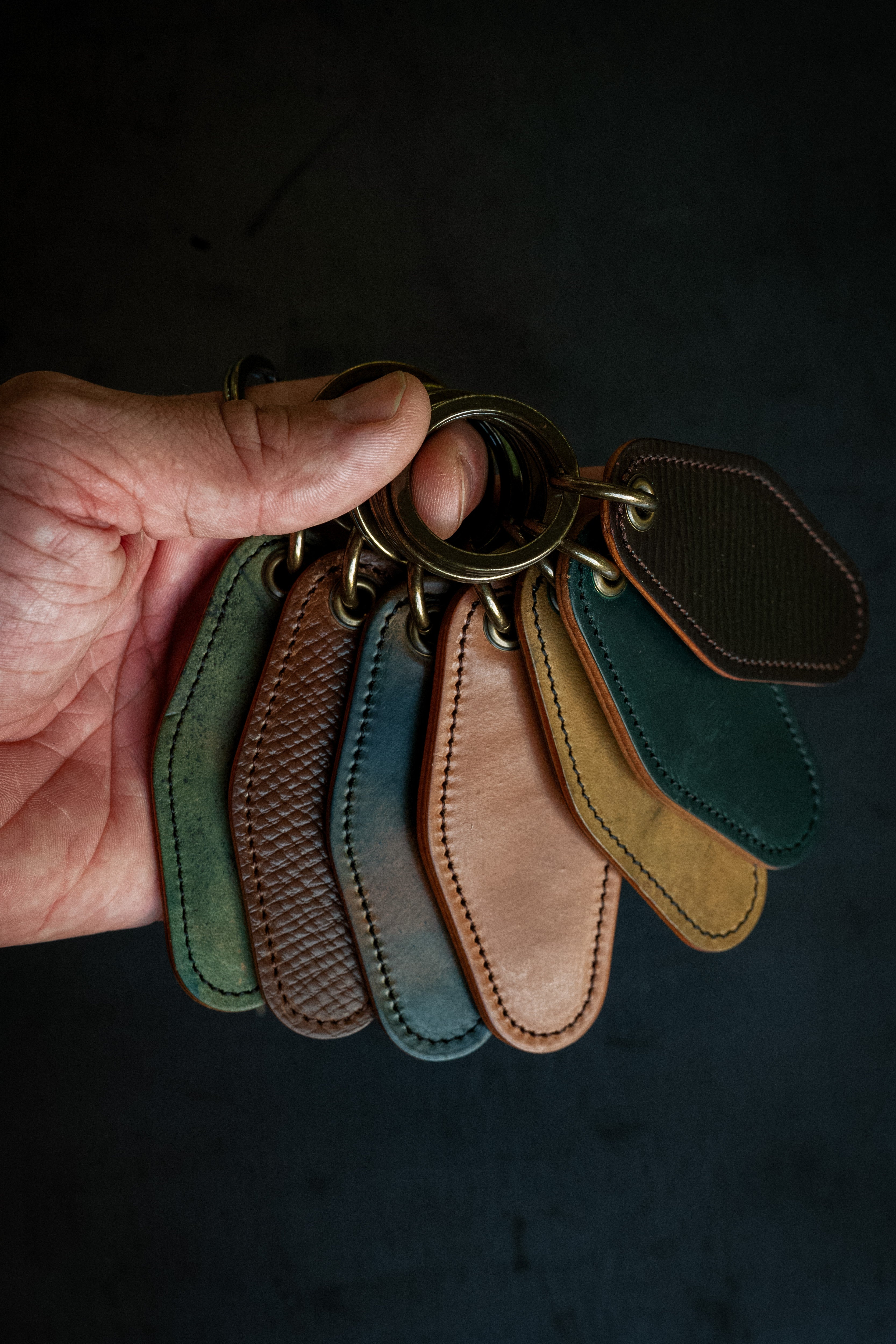 Motel Key Ring - Green Horween Shell Cordovan