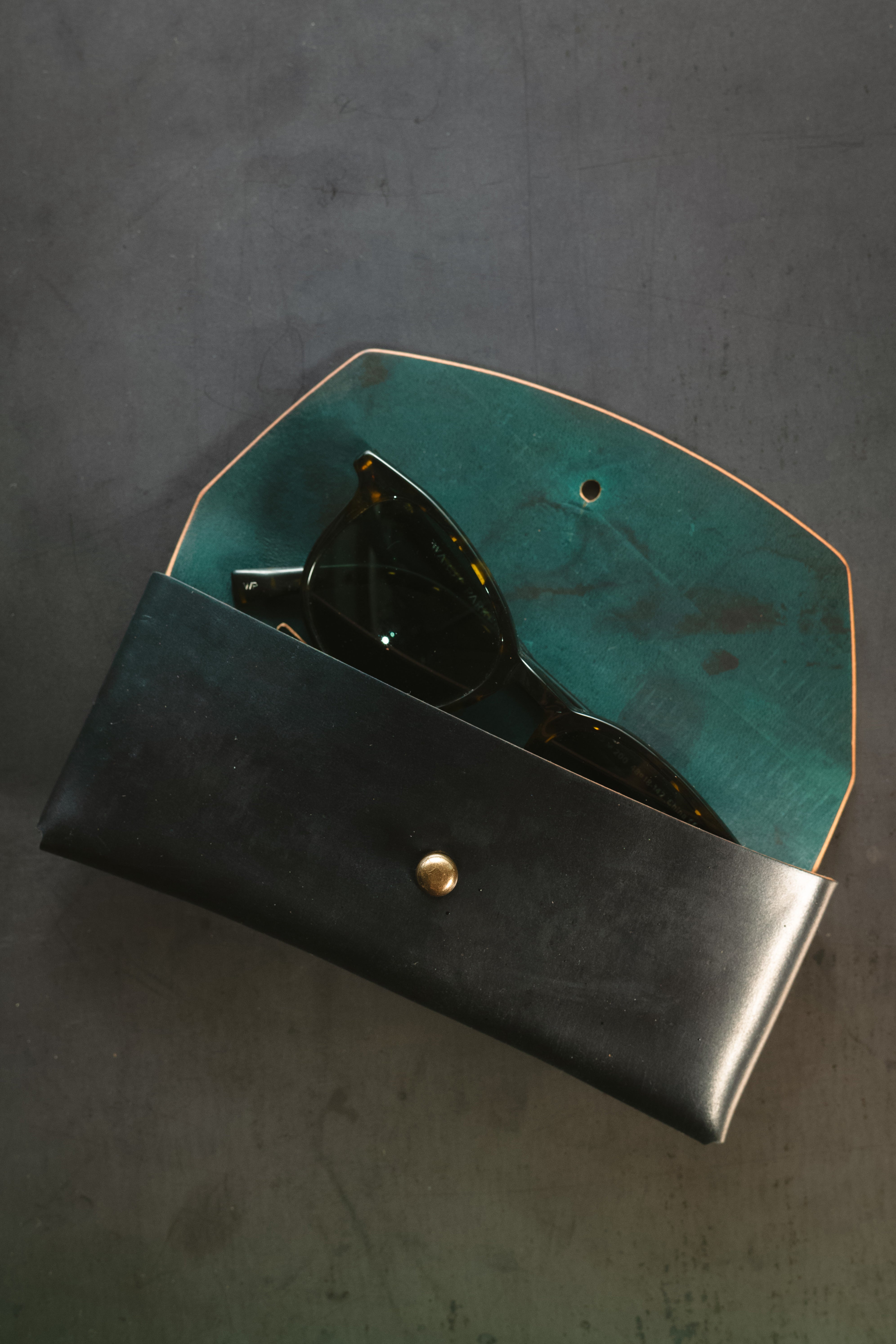 Glasses Case - Black Horween Shell Cordovan