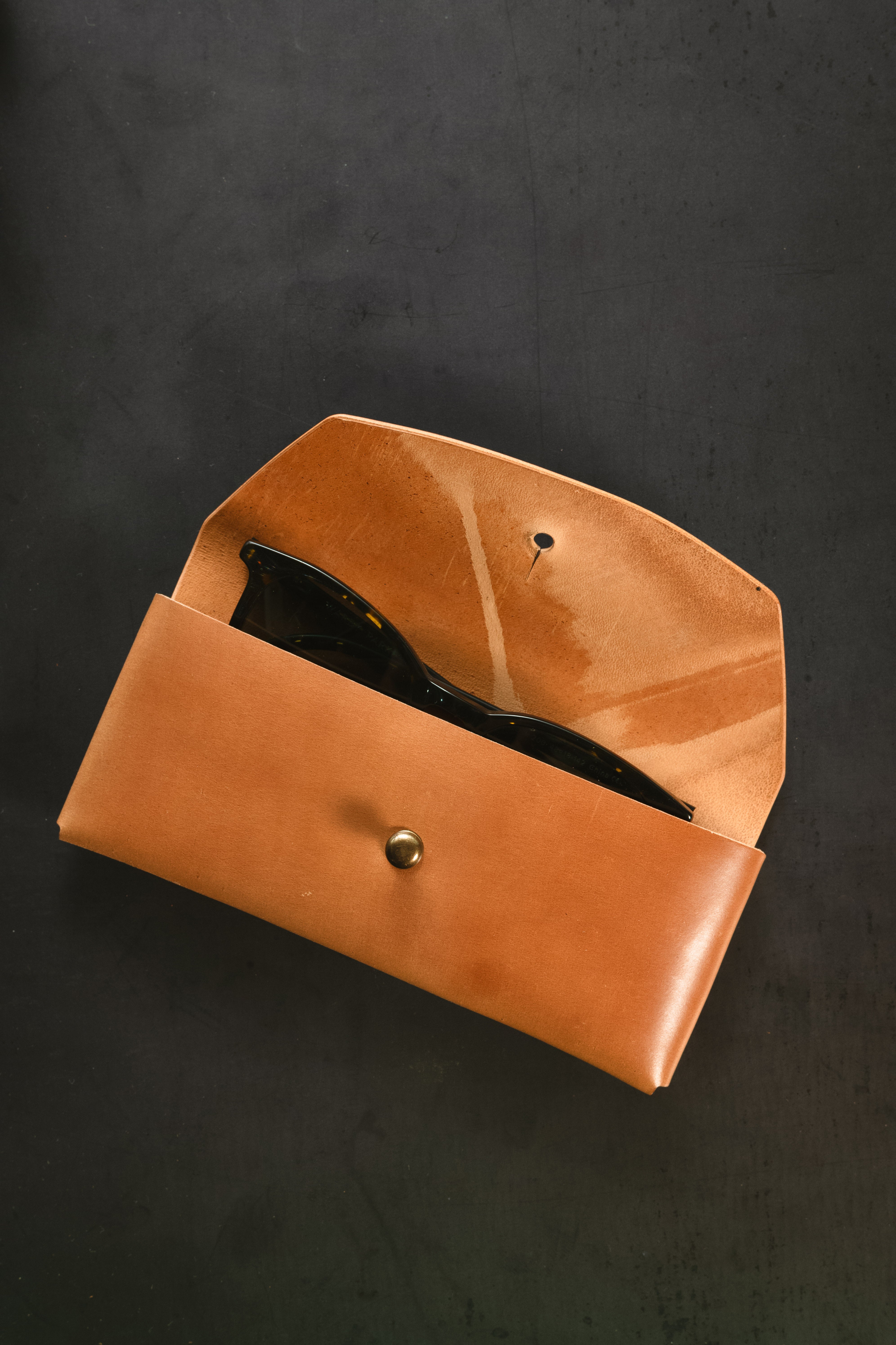 Glasses Case - Natural Horween Shell Cordovan
