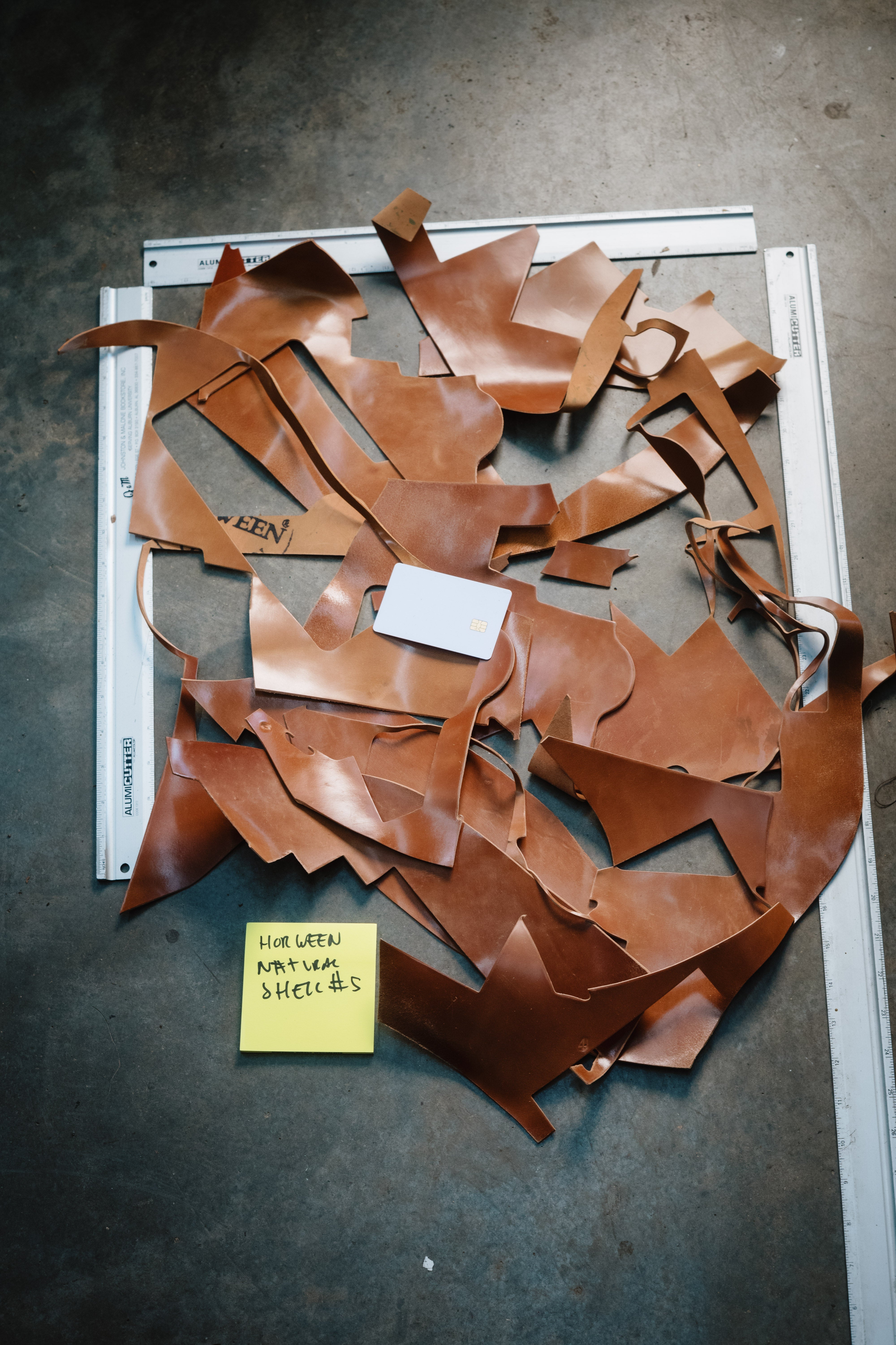 HORWEEN NATURAL SHELL CORDOVAN SCRAPS - No Free Shipping