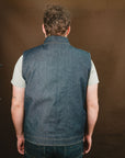 Ansel Vest - Rigid Vidalia Mills Selvedge Denim - Japanese Wool Liner - One Off - Large