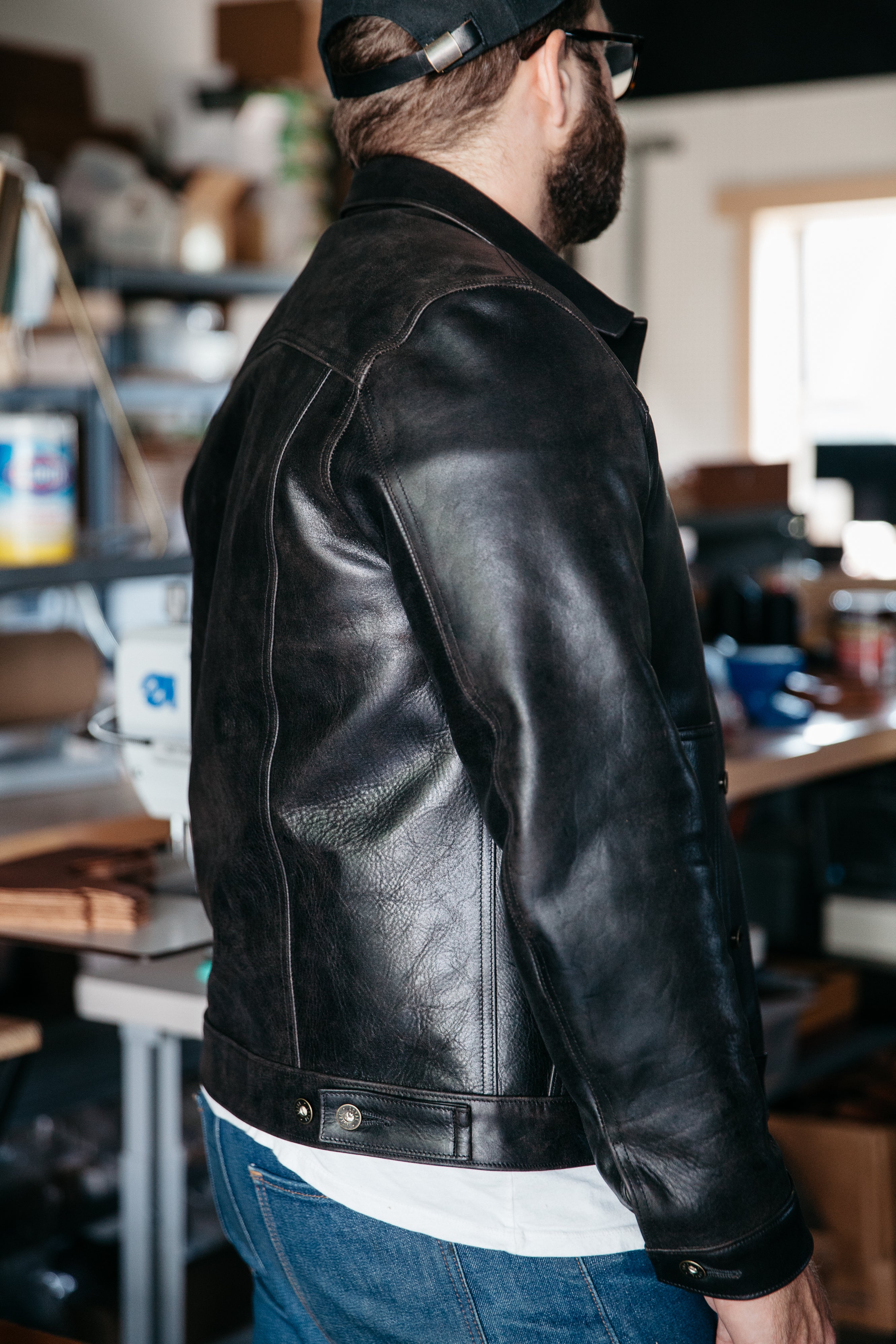 Wayman Jacket - Black Chromexcel Horsehide